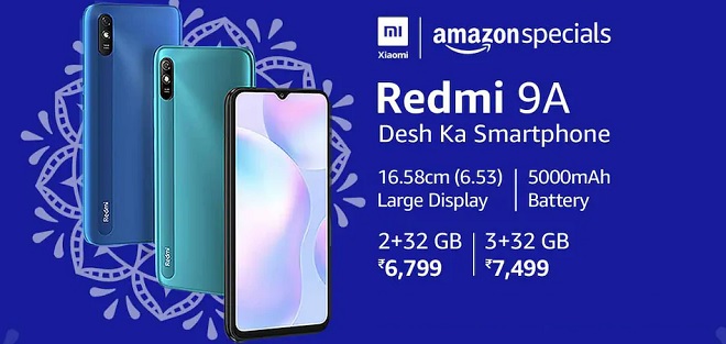 India Desire : Buy Xiaomi Redmi 9A Sport At Rs 6199 Only From Amazon [Regular Price Rs 6999]